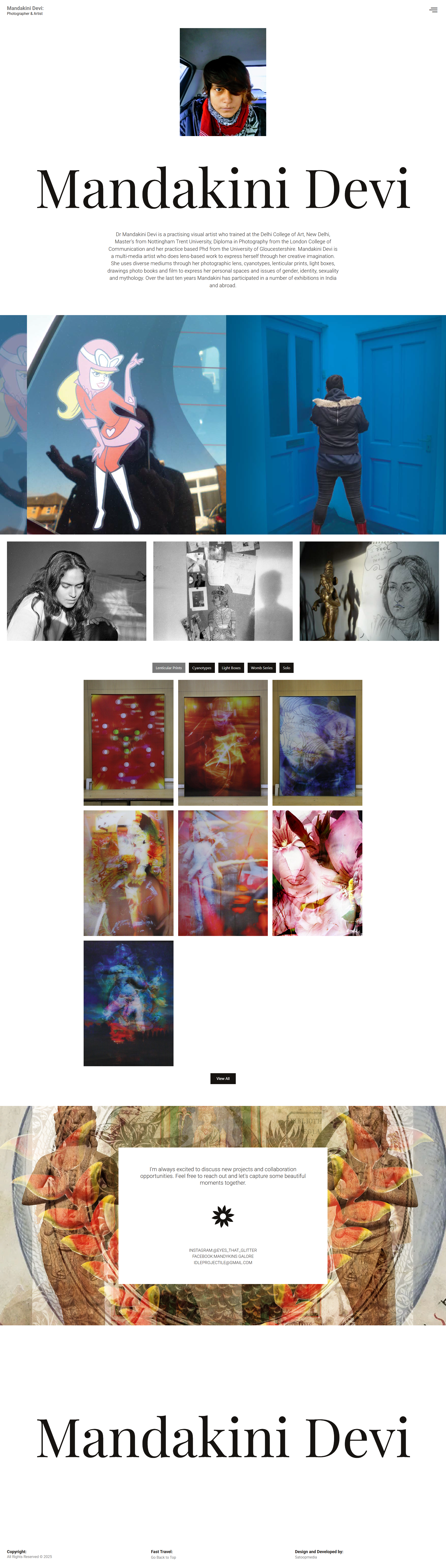 Mandakini Devi website screenshot
